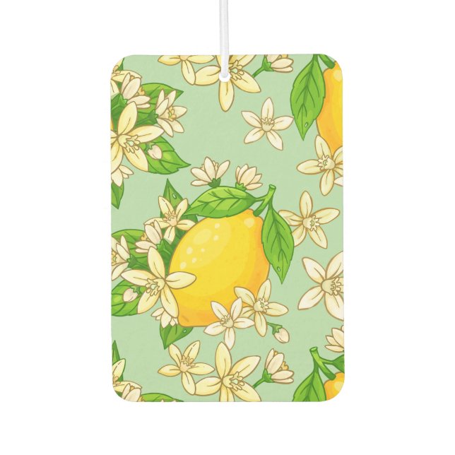 bright yellow lemons car air freshener (Front)