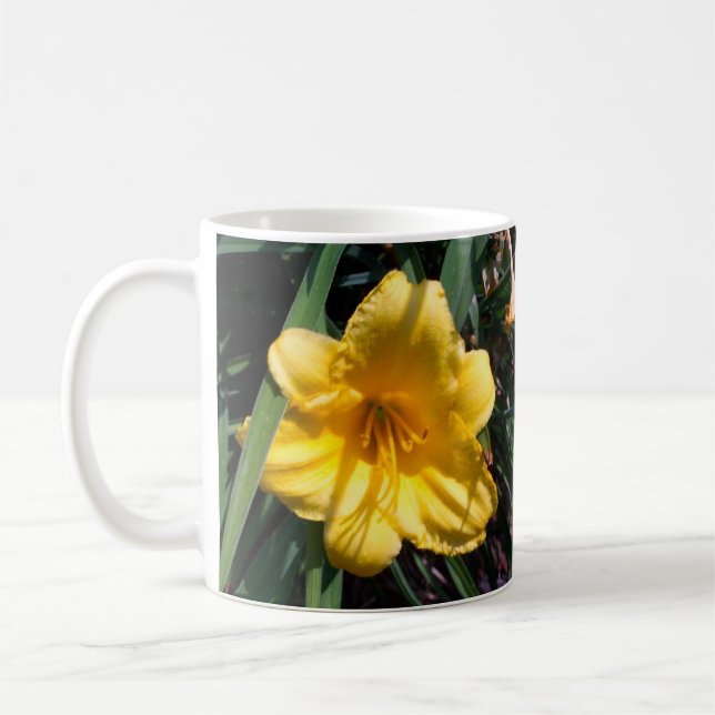 Bright Yellow Lily Mug (Left)