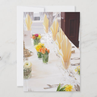 Bright Yellow & Orange Tulip Elegant Spring Weddin Invitation