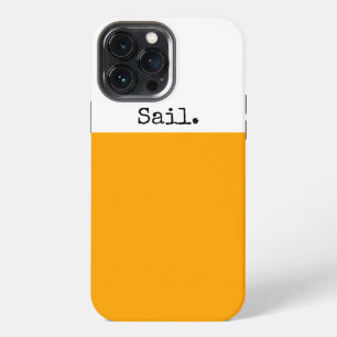 Bright Yellow Orange White Colour Block "Sail" Tex iPhone 13 Pro Max Case