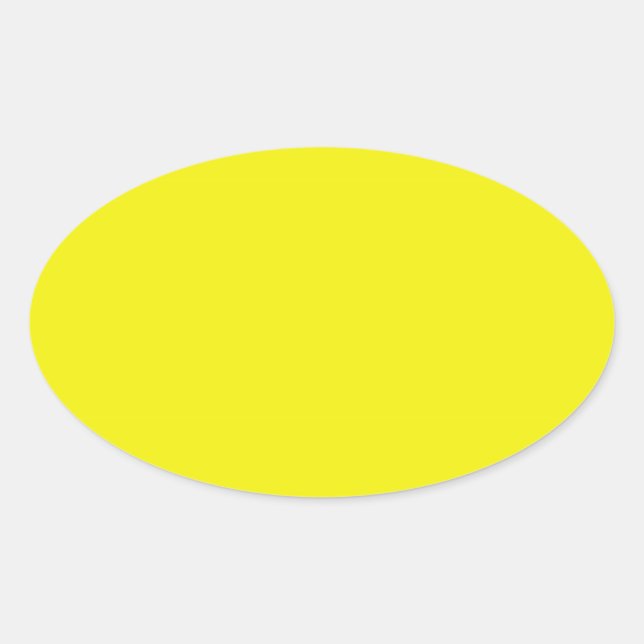 Bright Yellow Oval Sticker (Front)