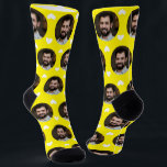 Bright Yellow Photo of Boyfriend For Girlfriend Socks<br><div class="desc">These fun bright yellow photo of boyfriend for girlfriend socks feature your own photo and white hearts and are sure to bring your girlfriend a smile! These are perfect for Valentine's Day, and she will think of you every time she pulls them on to remember your love. This is also...</div>