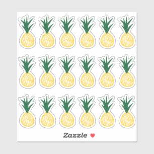 Bright Yellow Pineapple Stickers