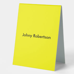 Bright Yellow Plain Elegant Professional Modern