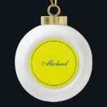 Bright Yellow Plain Elegant Professional Modern Ceramic Ball Christmas Ornament<br><div class="desc">Simple,  modern,  minimalist design for companies. This template can be customised to meet all professional occupations.</div>