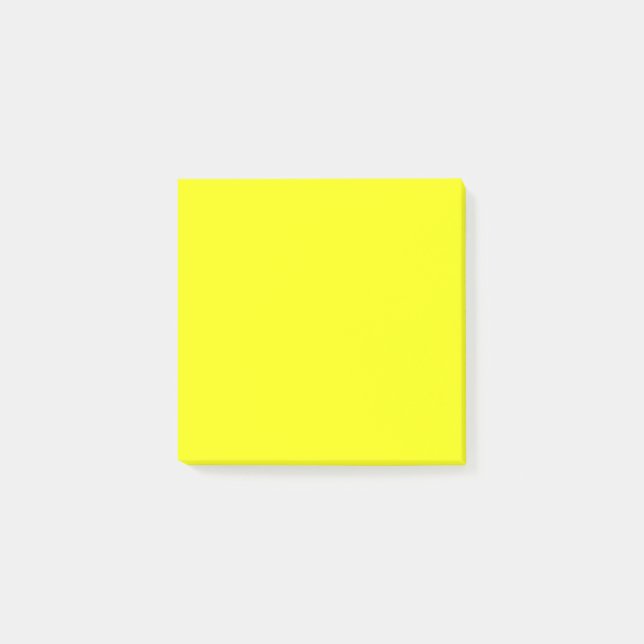 Bright Yellow Plain  Post-it Notes (Front)