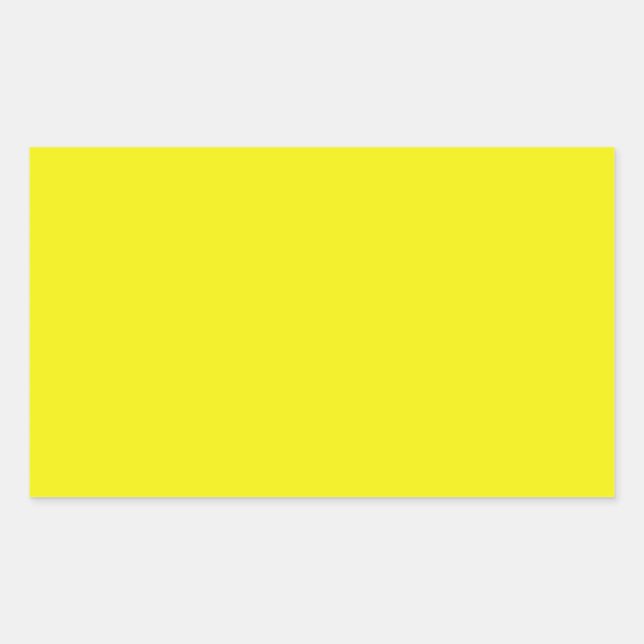 Bright Yellow Rectangle Sticker (Front)