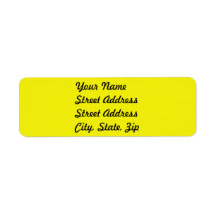 Bright Yellow Return Address Sticker