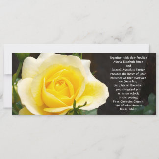Bright Yellow Rose Wedding Invitations