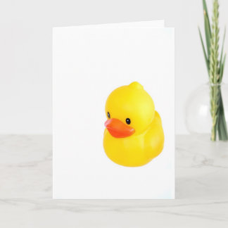 Bright Yellow Rubber Duck Card