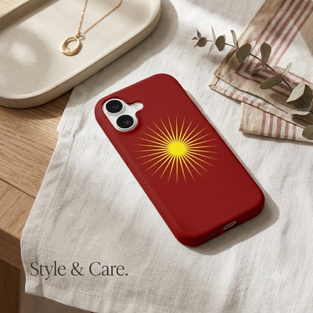 Bright Yellow Shining Star Mark Christmas Red (Bright Yellow Shining Star Mark Christmas Red iPhone 17 Case)