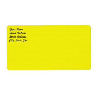 Bright Yellow Shipping Label
