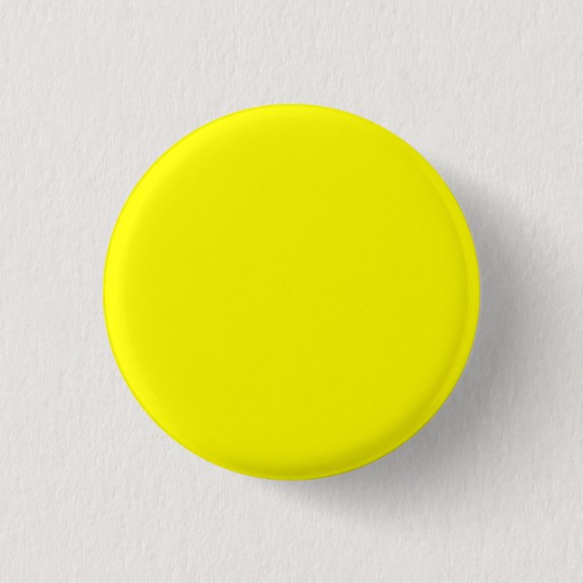 Bright yellow (solid colour)  3 cm round badge (Front)