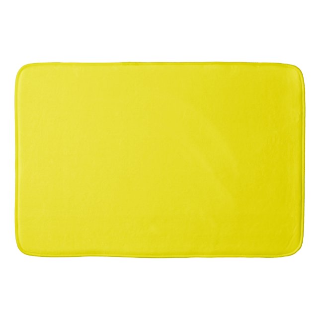 Bright Yellow : Solid Colour Bath Mat (Front)
