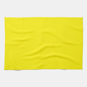 Bright Yellow Solid Colour Blank Template Custom Tea Towel