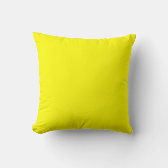 Bright yellow (solid colour)  cushion (Front)