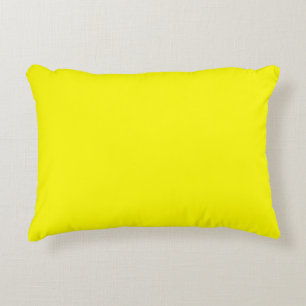 Bright yellow (solid colour)  decorative cushion
