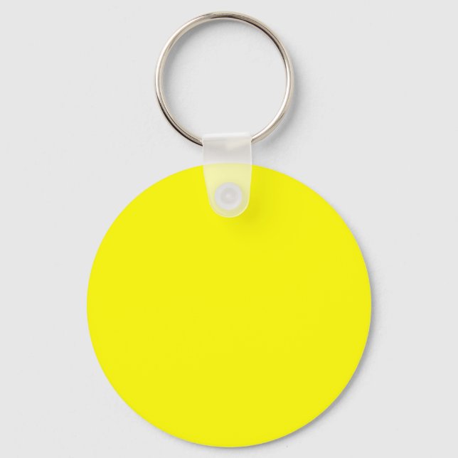 Bright yellow (solid colour)  key ring (Front)