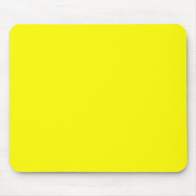 Bright yellow (solid colour)  mouse pad (Front)
