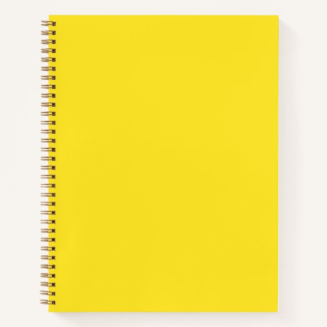 Bright Yellow Solid Colour Notebook (Front)