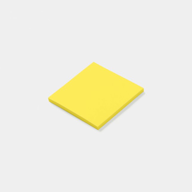 Bright Yellow Solid Colour Post-it Notes (Angled)