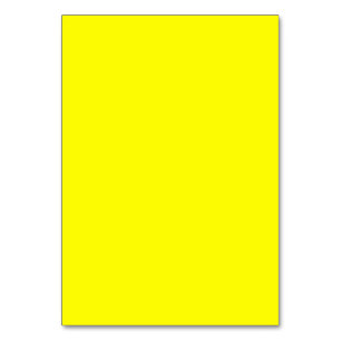 Bright yellow (solid colour)  table number