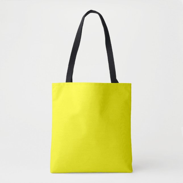 Bright yellow (solid colour)  tote bag (Front)