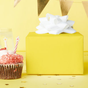 Bright Yellow Solid Colour Wrapping Paper