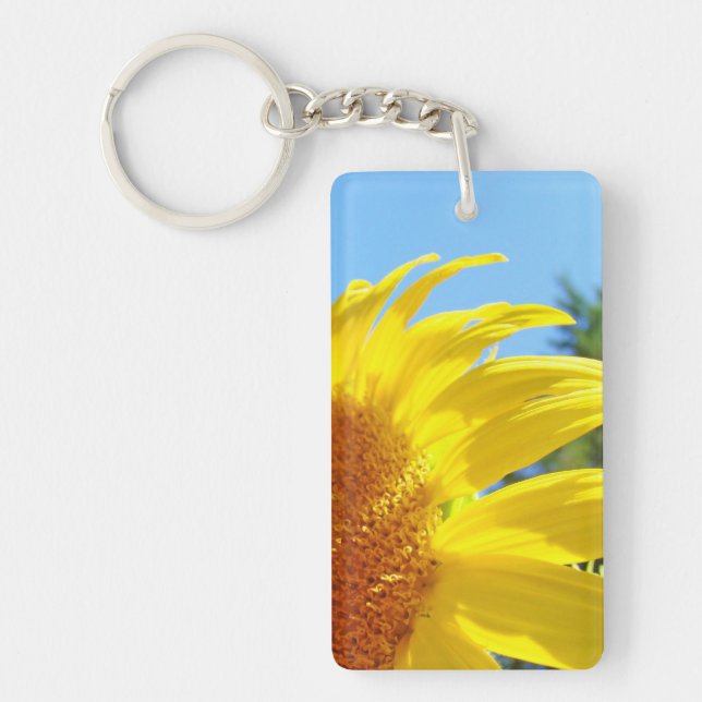 Bright Yellow Summer Sunflower Key Chains (Front)
