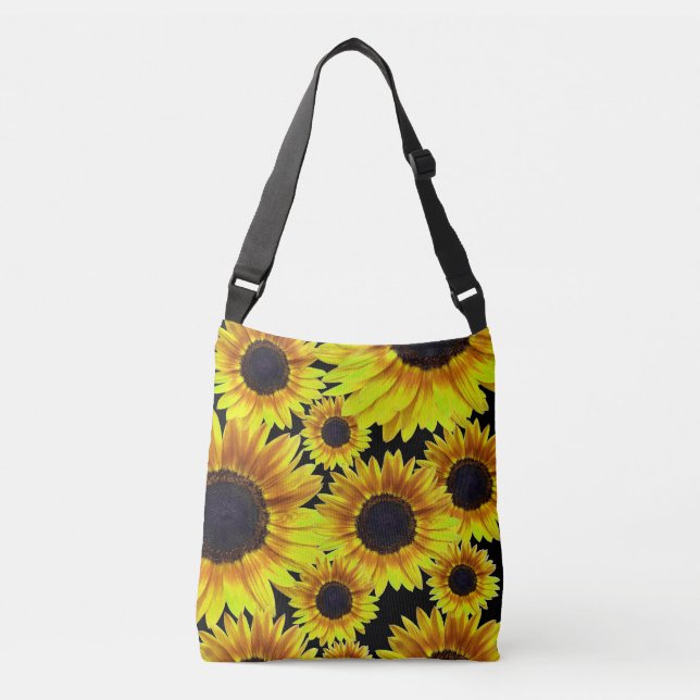 Bright Yellow Sunflower – Crossbody Bag (Front)