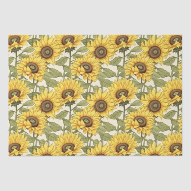 Bright Yellow Sunflower Tissue Paper (Front)