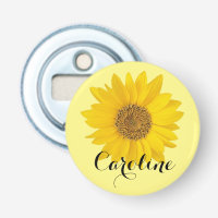 Bright Yellow Sunflower with Custom Name