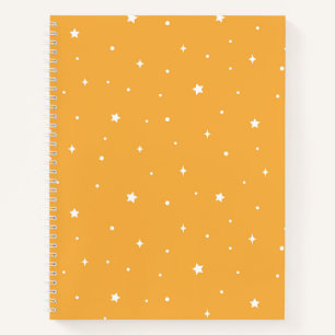 Bright Yellow Sunshine Celestial Stars Aesthetic Notebook