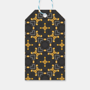 Bright Yellow Taxi Cab Pattern Gift Tags