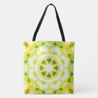 Bright Yellow Vibrant Green Star Eclectic Beach