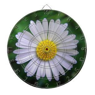 Bright yellow-white daisy dartboard