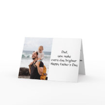 Brighten His Day: Father's Day Photo Card