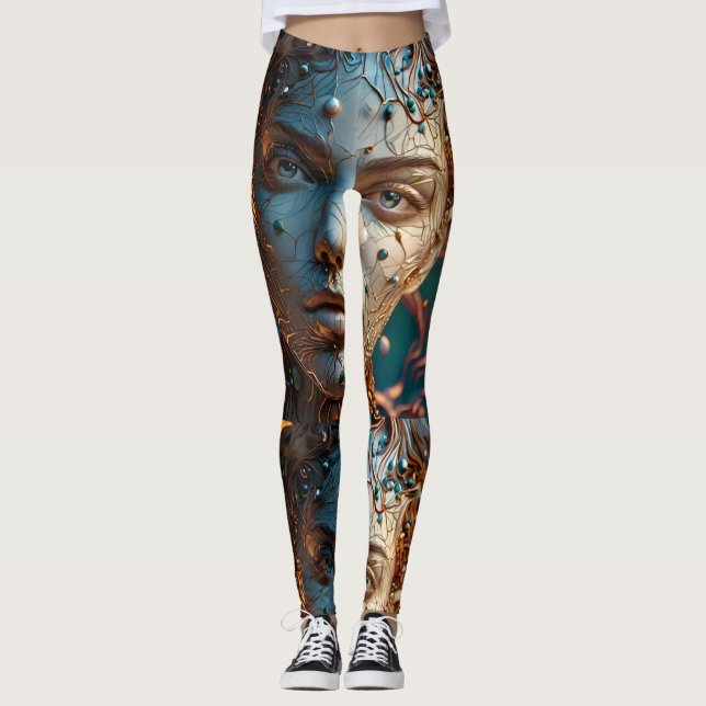 Brighten your day with our Cheerful Critters Carto Leggings (Front)
