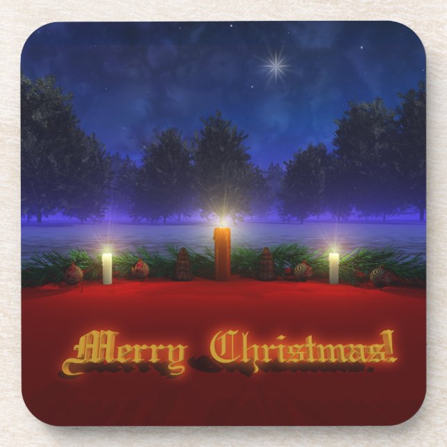 Brighter Visions Christmas Cork Coaster (Front)