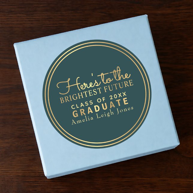 Brightest Future Gold Graduate Envelope Sticker (Creator Uploaded)