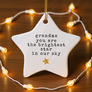 Brightest Star Memorial Loving Memory Ceramic Ornament