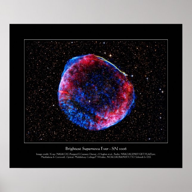 Brightest Supernova Ever space picture Poster (Front)