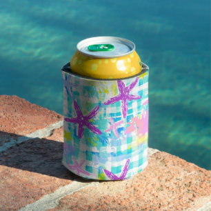 BRIGHTLY COLORED ABSTRACT SUMMER THEMED SCENES CAN COOLER