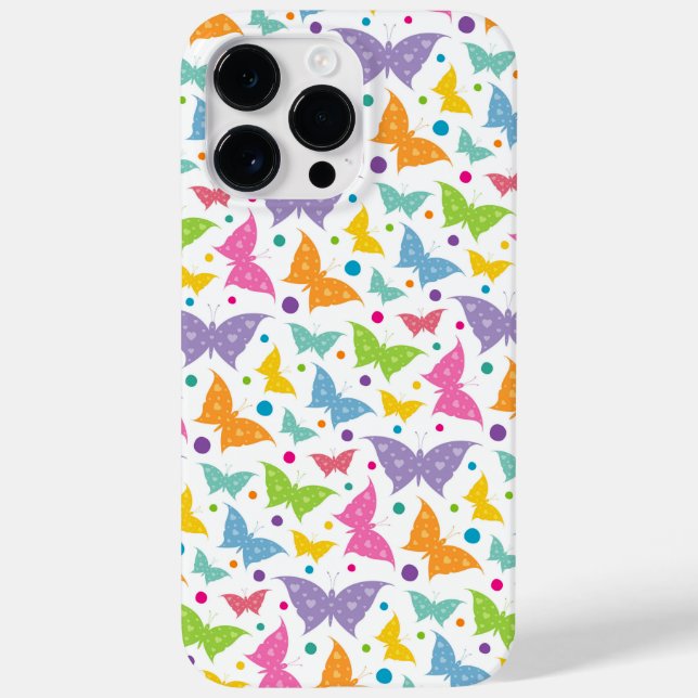 BRIGHTLY COLORED CUTE BUTTERFLIES Case-Mate iPhone CASE (Back)