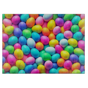 Brightly colored Easter Egg/Spring Cutting Board