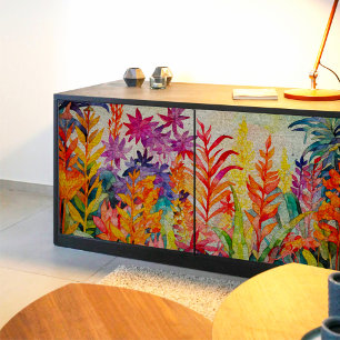 Brightly Colored Foliage Decoupage Tissue Paper