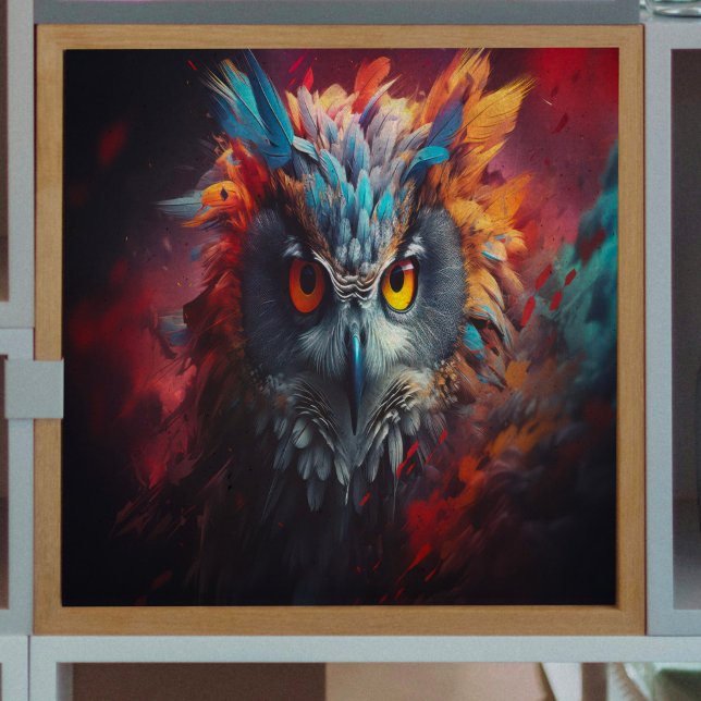 Brightly Colored Owl Decoupage Tissue Paper (Creator Uploaded)