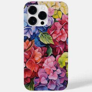 BRIGHTLY COLORED WATERCOLOR HYDRANGEA FLOWERS Case-Mate iPhone 14 PRO MAX CASE