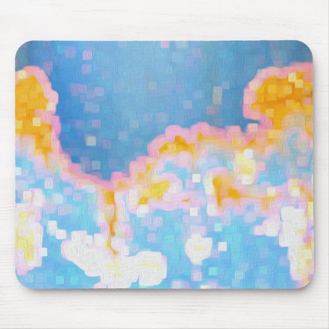 Brightly Coloured Abstract Pattern Mouse Pad (Front)