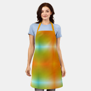 Brightly coloured apron featuring a vibrant